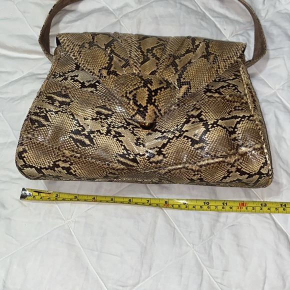 RARE Gorgeous vintage Lee Sands genuine Python shoulder bag unique - Picture 9 of 13